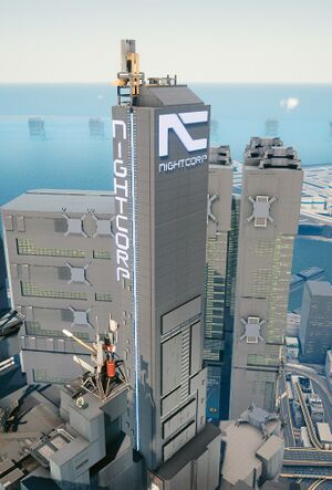 CP2077 Night Corp HQ Day.jpg