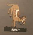 Roach sticker on the right rear side