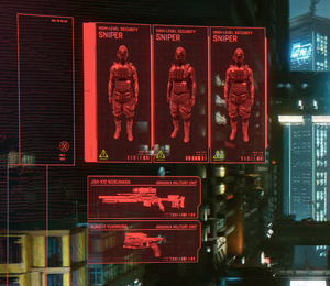 CP2077 Play It Safe Shard Briefing Snipers.png