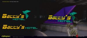 Batty's Hotel logo and stand.jpg