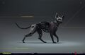 Cybercat concept art for Cyberpunk 2077