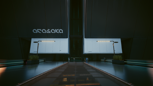 Arasaka Tower Night City 02 CP2077.png