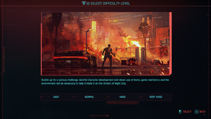 CP2077 Char Customization Difficulty Select 04 Very Hard.png