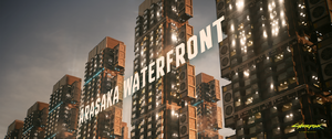 Arasaka Waterfront Wallpaper CP2077.png