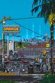 In a cover art from Cyberpunk 2077: Kickdown